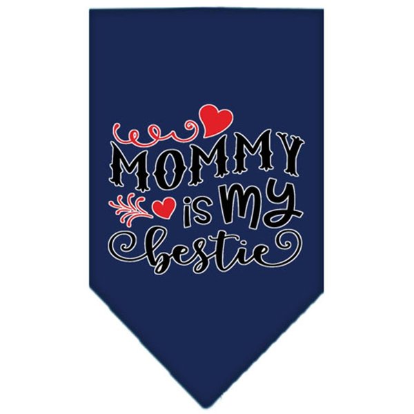 Mirage Pet Products Mommy is My Bestie Screen Print Pet BandanaNavy Blue large 66-451 LGNB